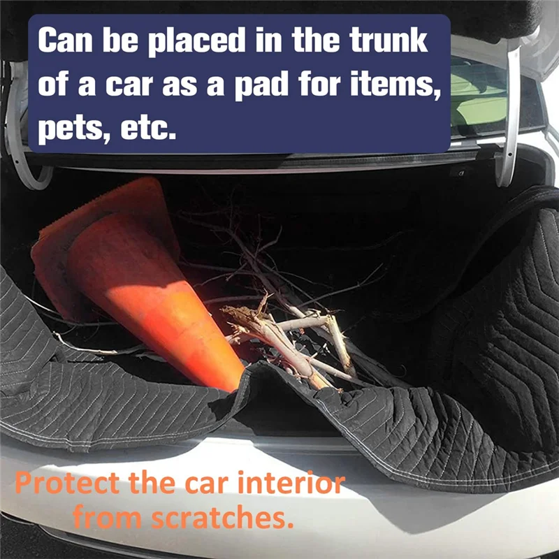 AY03-2Pcs Mantas para mover 40X72 pulgadas Mantas de embalaje resistentes para mover el envío Envoltura de muebles para muebles