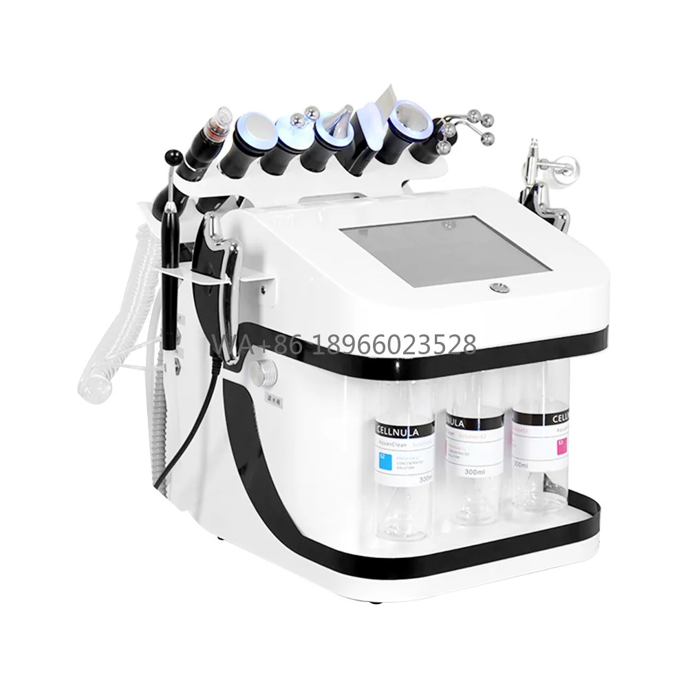 Hydro‑Abrasion & Oxygen Jet Beauty System, Multi‑Handle Facial Beauty Equipment With Micro‑Abrasion & Massage Hammer For Salon