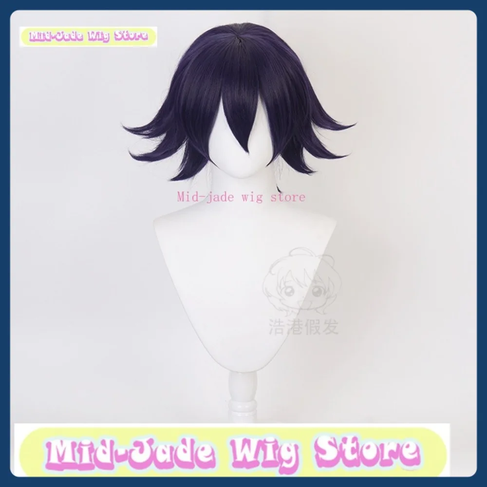 منتصف اليشم شعر مستعار مخزن Danganronpa V3 Kokichi Oma شعر مستعار تأثيري أنيمي لعبة لعب الأدوار زي هالوين زي الدعائم الشعر الاصطناعية