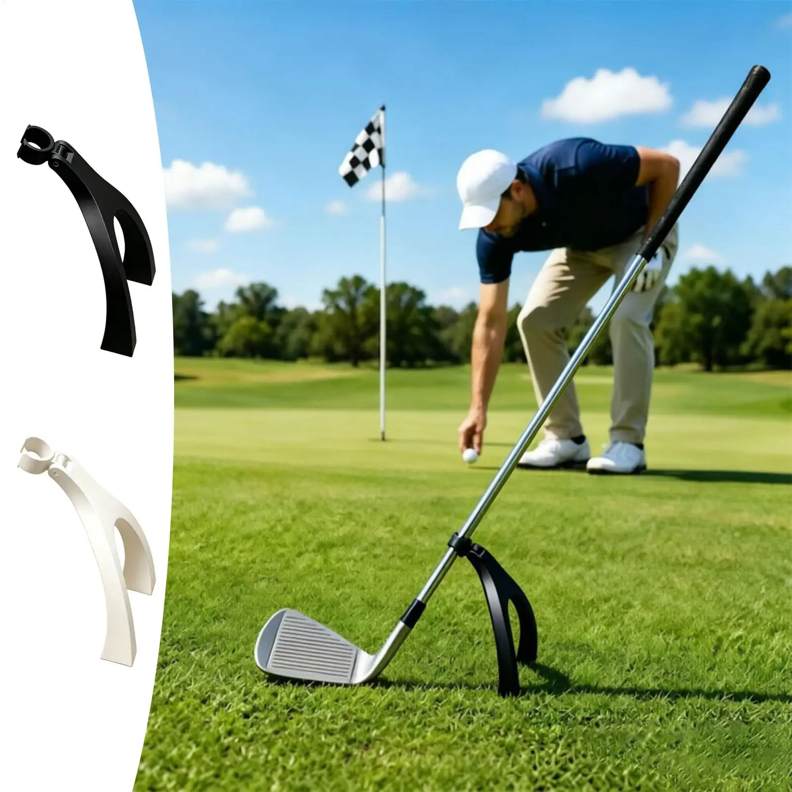 Golf Club Rest Stable Visible 3D Printed Universal Golf Club Holder Support For Enthusiasts Beginners Amateurs Women Men Adults