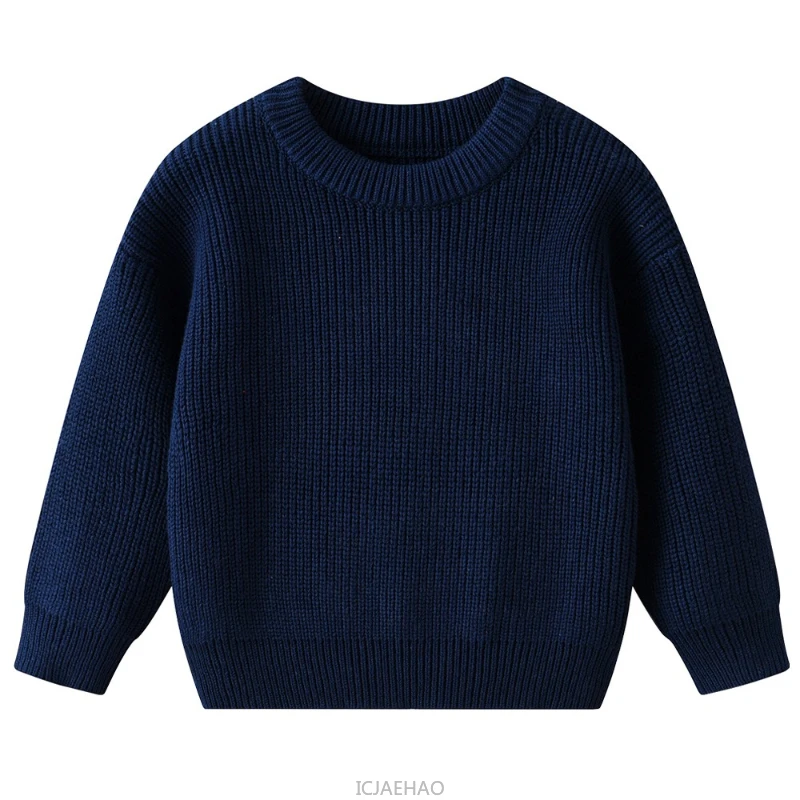 

2025 Baby Girls Knit Sweater Winter Pullover Wool Jumper Kids Cozy Base Layer Cute Autumn Outfit Thermal Top Toddler Cotton