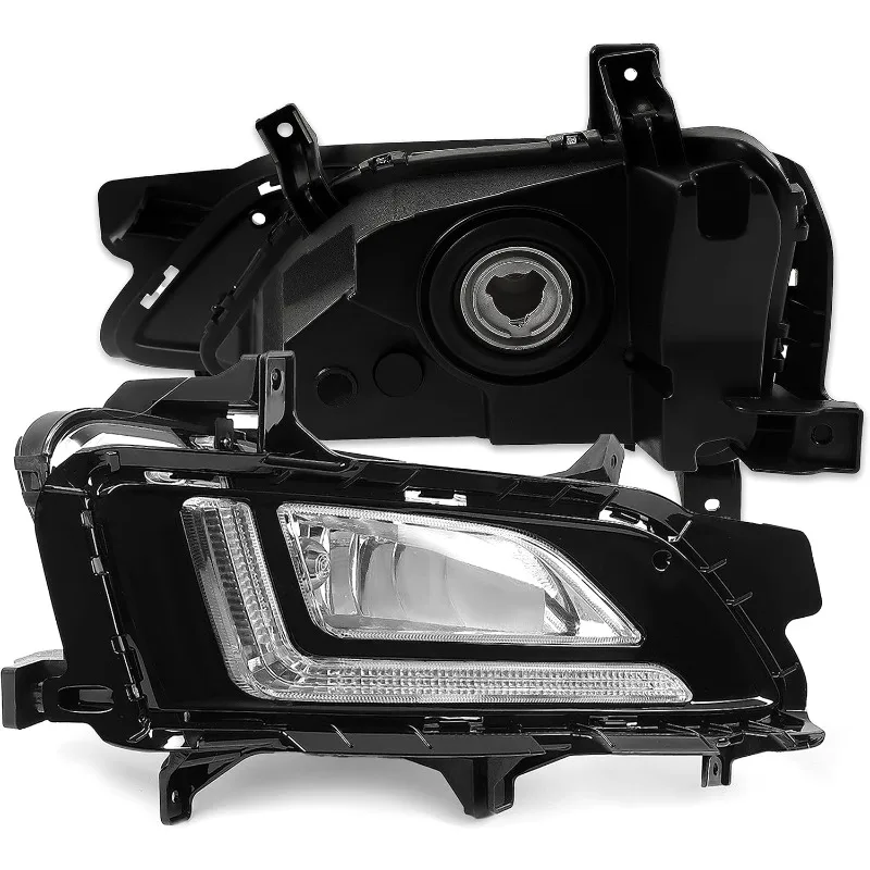 HECASA LED أضواء الضباب متوافقة مع 2019-2020 توكسون المصد الأمامي مصباح قيادة النهار تشغيل ضوء واضح عدسة LH & RH