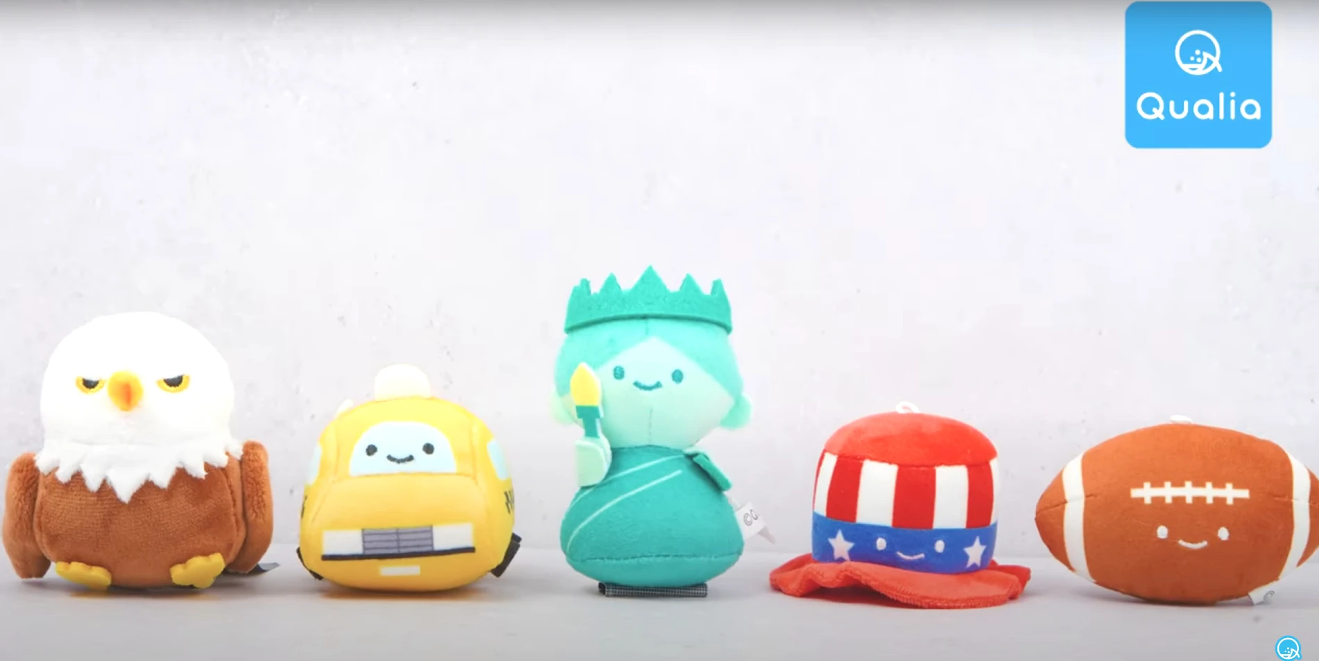 Qualia capsule toys Nikorino American Plush Toy American Hat Bald Eagle Statue of Liberty Football stuffed BC pendant figures
