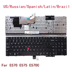 Nuova tastiera per Laptop usa russo spagnolo latino brasile per sostituzione PC Notebook Lenovo Thinkpad E570 E575 E570C