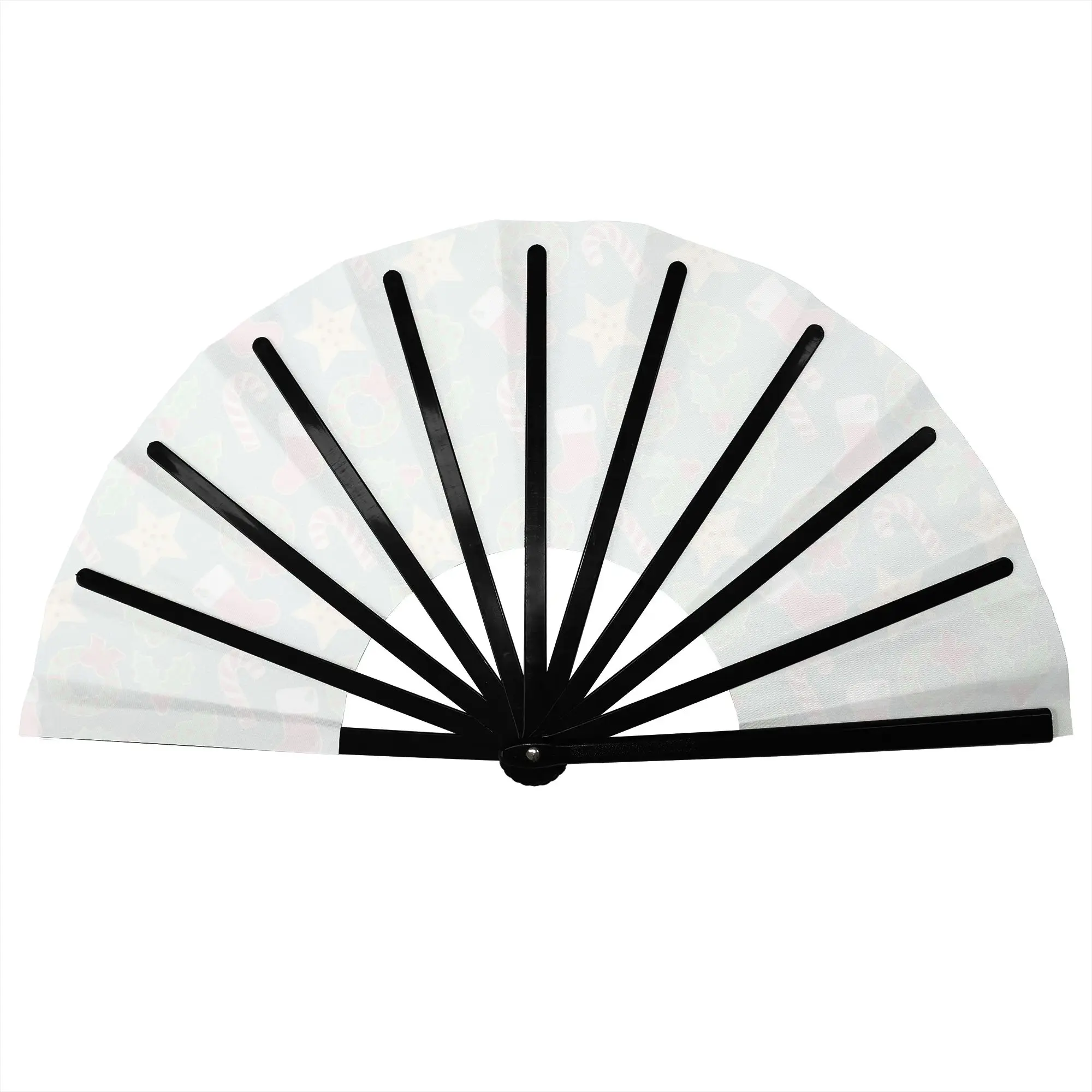 Christmas Sugar Cookies Evergreen  Traditional Folding Fan Chinese Style  High-Quality Fans Gift Classic Decorative Hand Fan