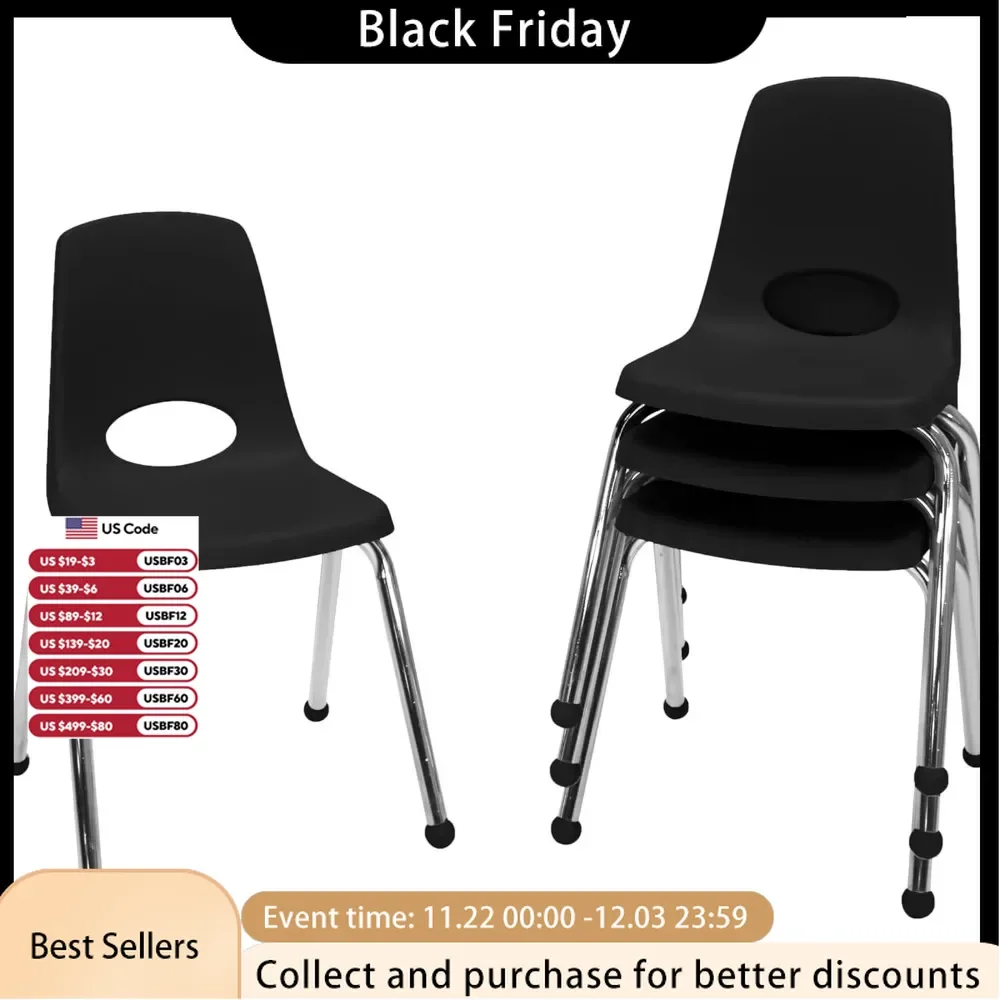 tack Chair 16 inch Black,17.25