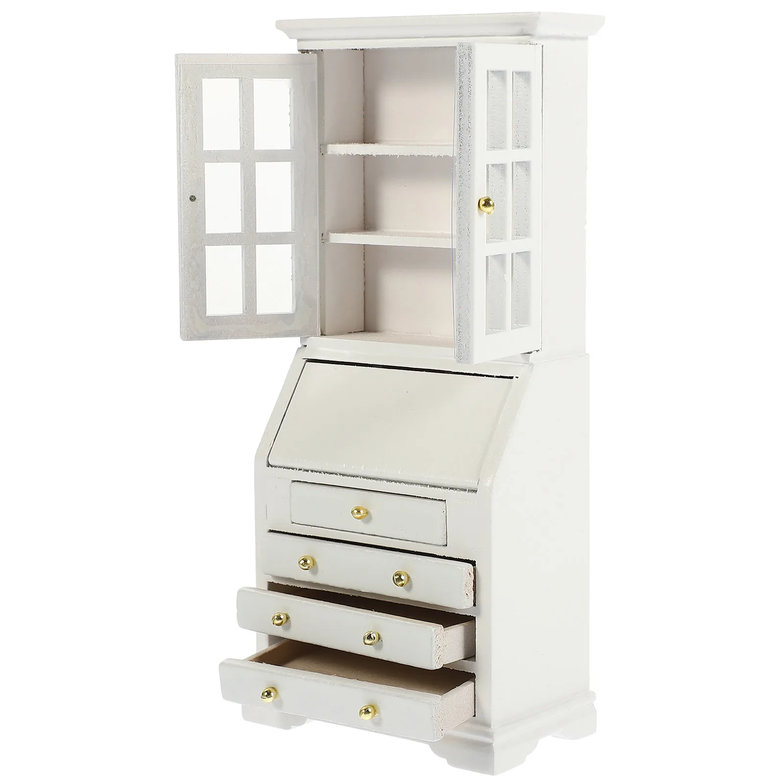 Mini gesimuleerde boekenkast bureau opbergkast poppenhuis display accessoire miniatuur kasten meubilair speelgoed