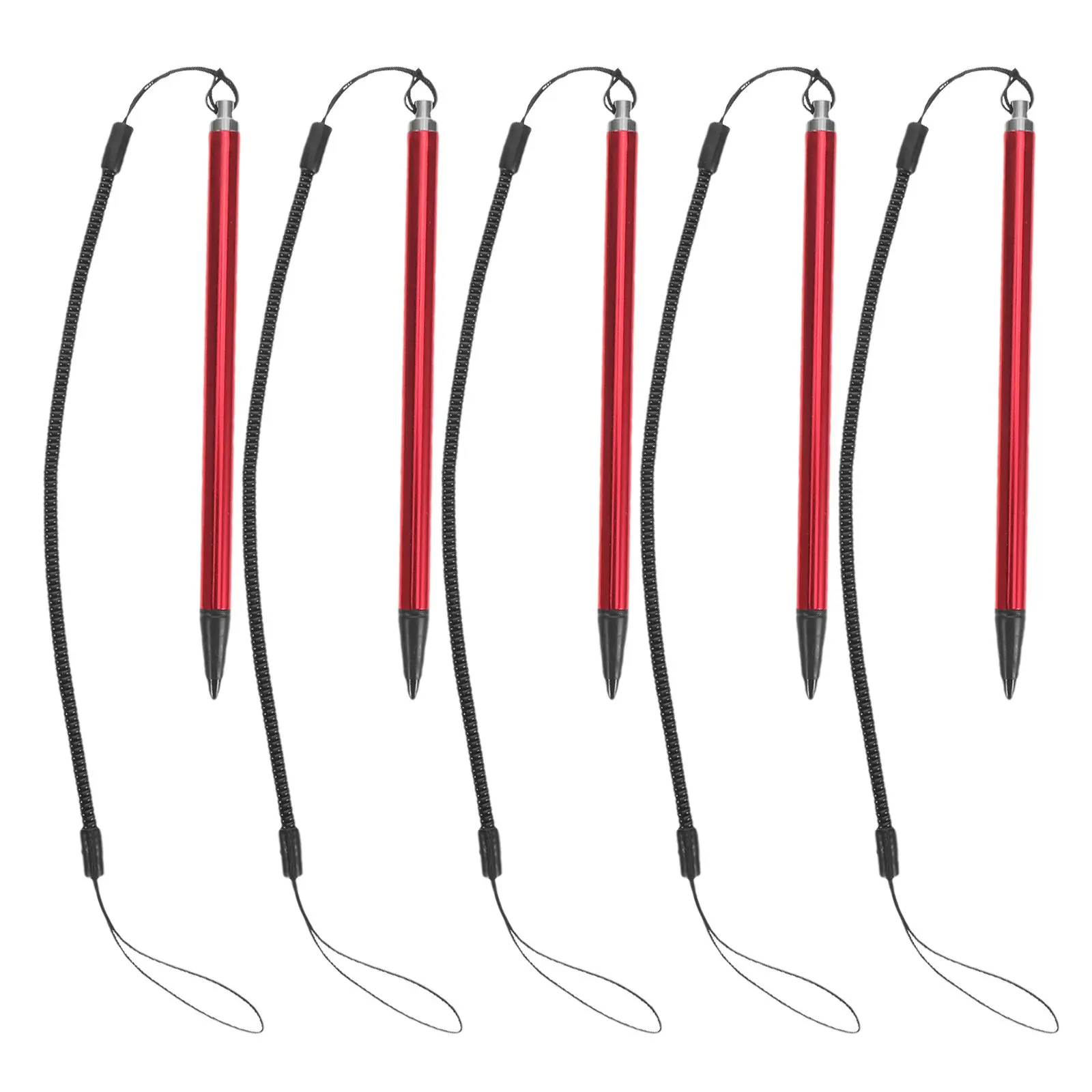

5Pcs Resistive Stylus Pen Capacitive Fine Tip Touchscreen Pen Universal Spring Coil Rope High Precision for Tablet Phone