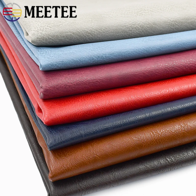 100X137cm Meetee 0.7mm Thick Faux Leather Fabric PVC Cloth for Notebook Luggage DIY HomeTextile Furniture Decorative Material