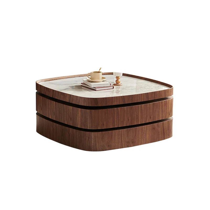 

Ancient rock slab coffee table living room household small apartment storage designer 2024 new high-end coffee table