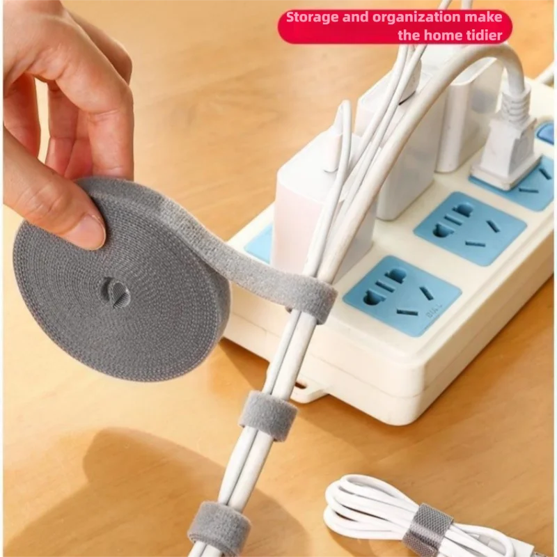3M Data Cable Storage Artifact Velcro Reusable Cable Tie Nylon Free Cut Desk Wire Organizer Cable Binding Tape