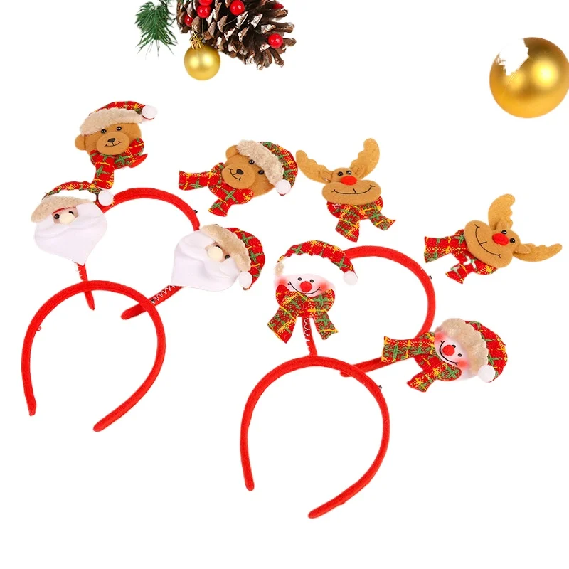 

*Custom Europe America Christmas Decorations Headband Santa Claus Elk Spring Headband