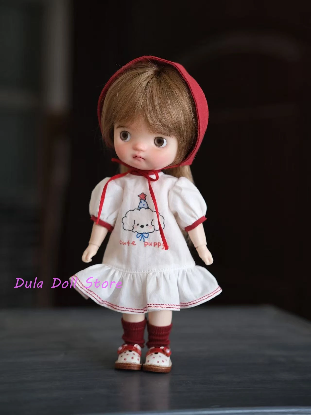vetements-de-poupee-dula-2026-pour-blythe-landoudou-landazz-ob22-little-fish-body-doll-robe-de-chiot-aux-cheveux-roux