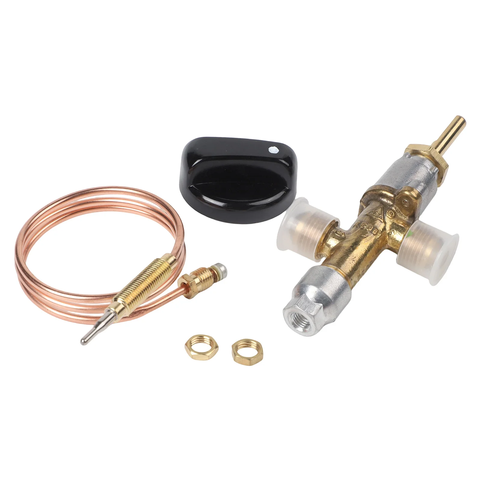 Gas Patio Heater Control Valve With 600mm Thermocouple Sensor M8x1 Copper Dump Switch For Low Pressure Propane Grill Oven Repair