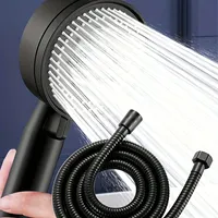 High-pressure Shower Head Set 5 Modes of Adjustment Showerhead with Hose Water-saving One-touch Stop Bathroom Accessories
