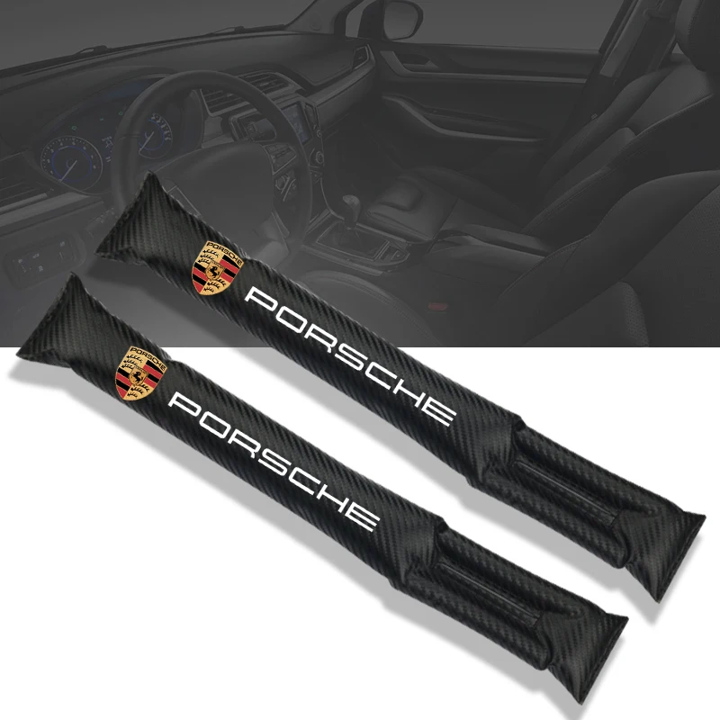 1/2PCS Car PU Leather Seat Gap Filler Soft Leakpro for Porsche Boxster Cayman Cayenne 911 Macan Panamera Accessories Car Styling