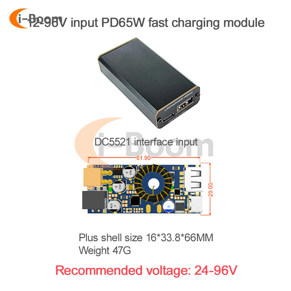 DC 12V - 96V 65W High Voltage Buck Module PD/QC2.0 3.0 Etc Supports Multiple Fast Charging Protocols Major Cell Phone Brands