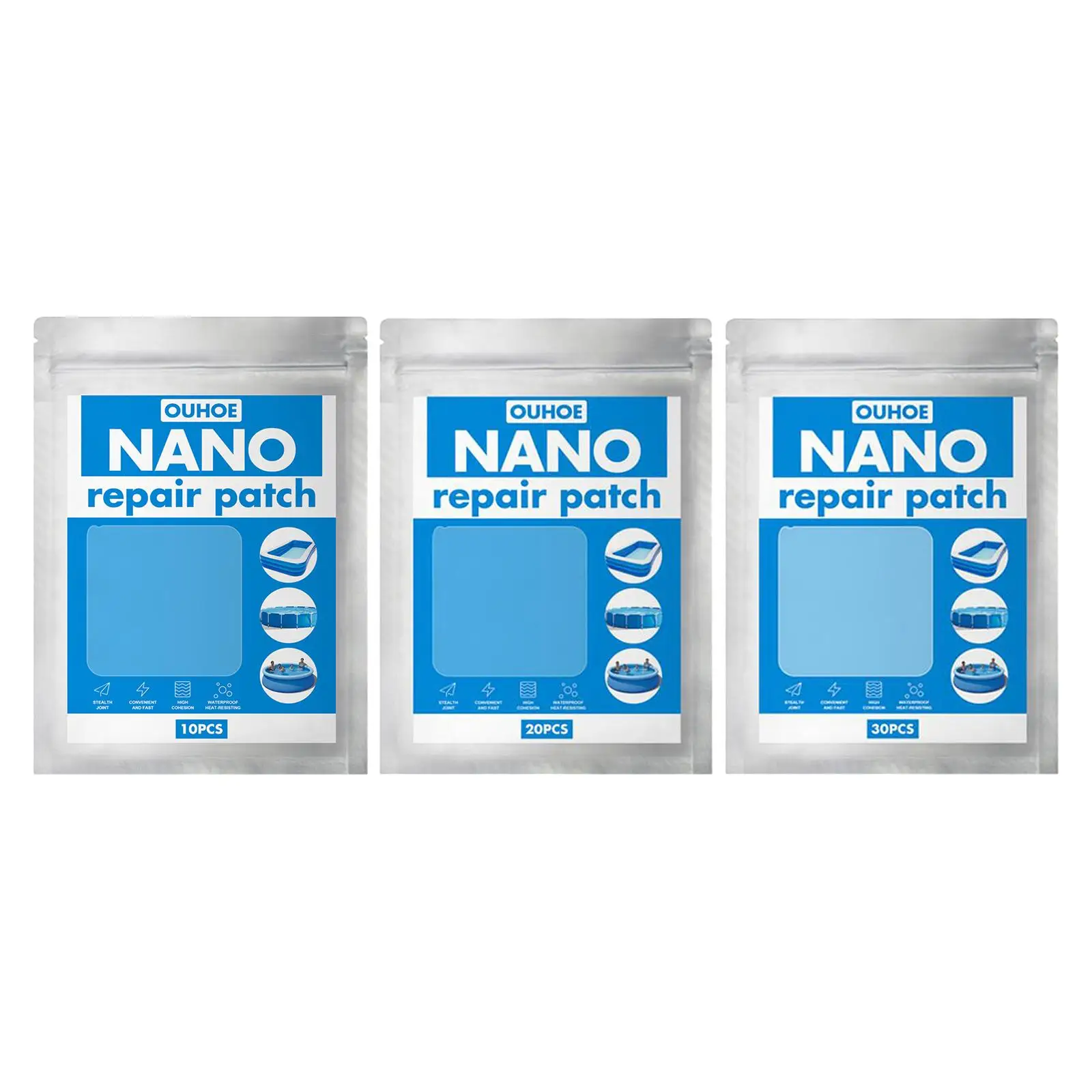 Autoadhesivos, kits de parches impermeables para piscinas, productos inflables, reparaciones de tiendas de campaña