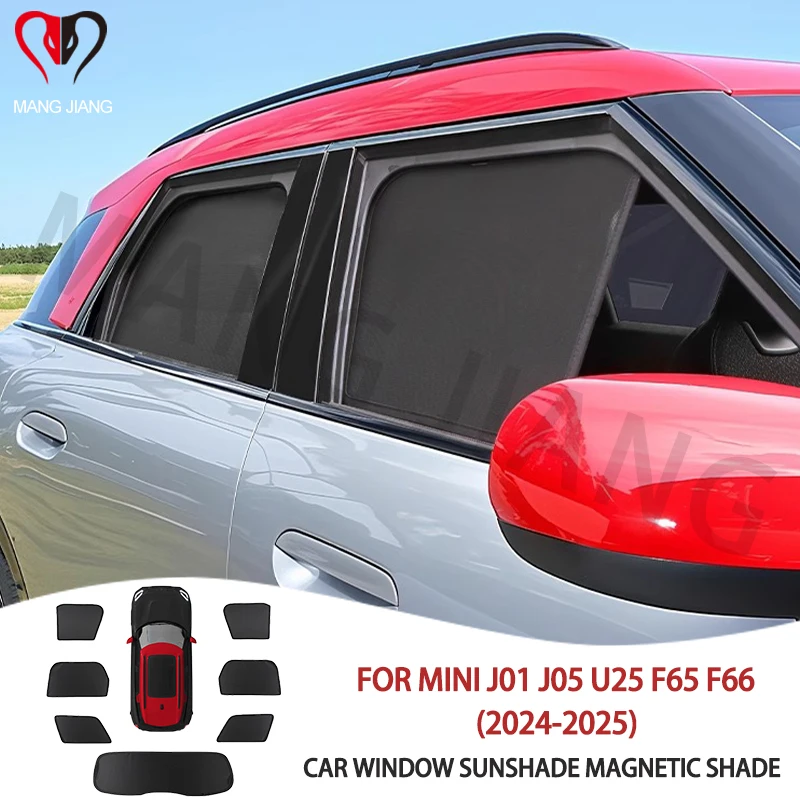 

Car Window Side Sunshade Mesh Cover FOR MINI J01 J05 U25 F66 F65 F55 F65 Magnetic Side Shade Visor Interior Car Accessories