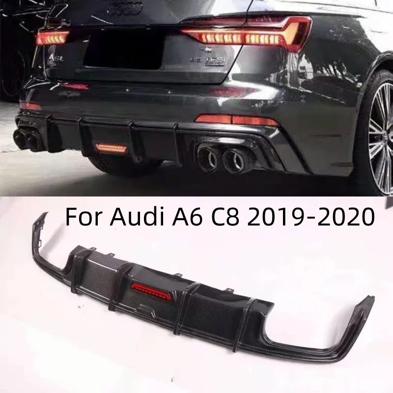 

For Audi A6 S6 rear bumper genuine carbon fiber diffuser spoiler body modification accessories 2019-2023