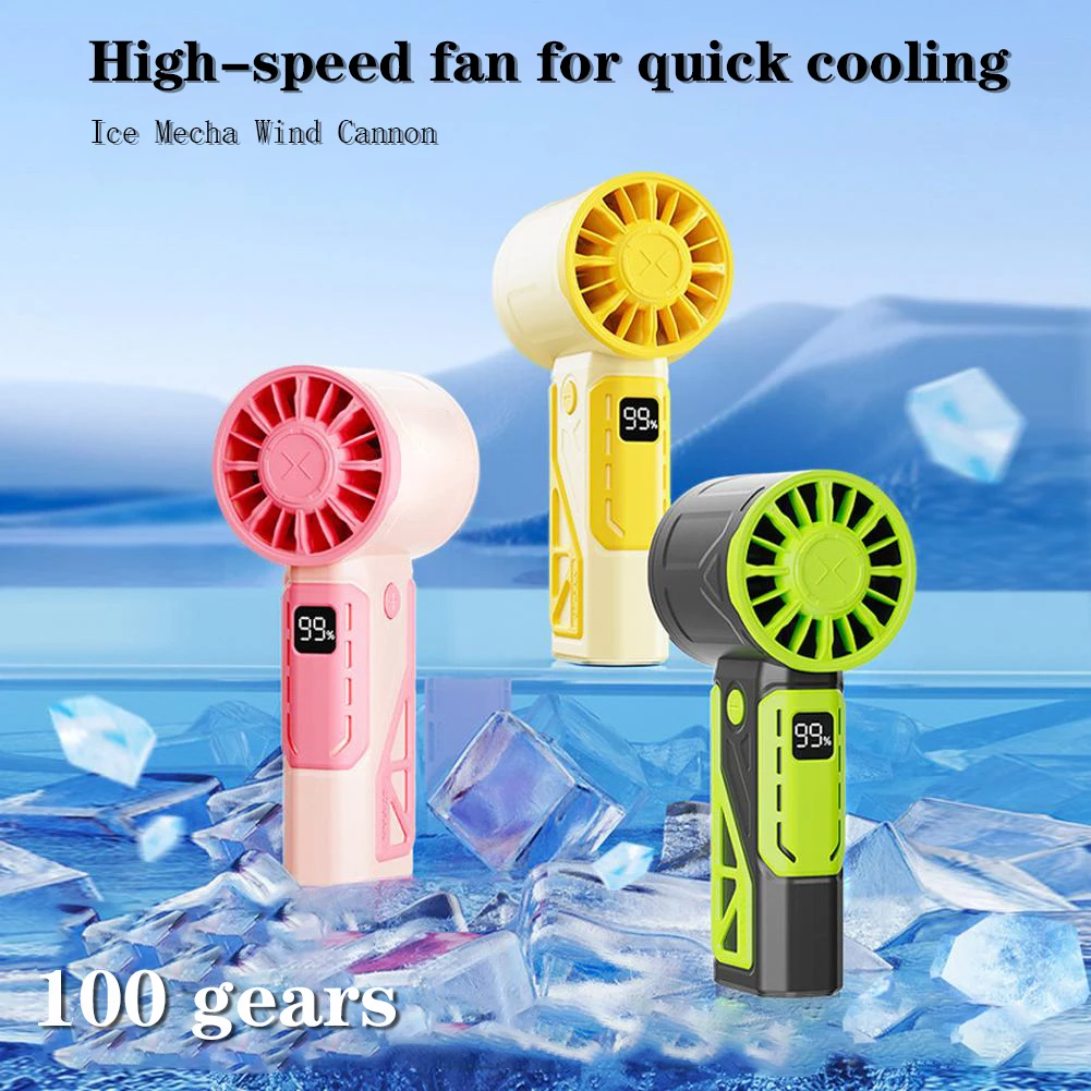 

Portable Handheld Fan 100 Speed Adjustable With 24000mAh Rechargeable Battery Small Personal Fan For Indoor Outdoor