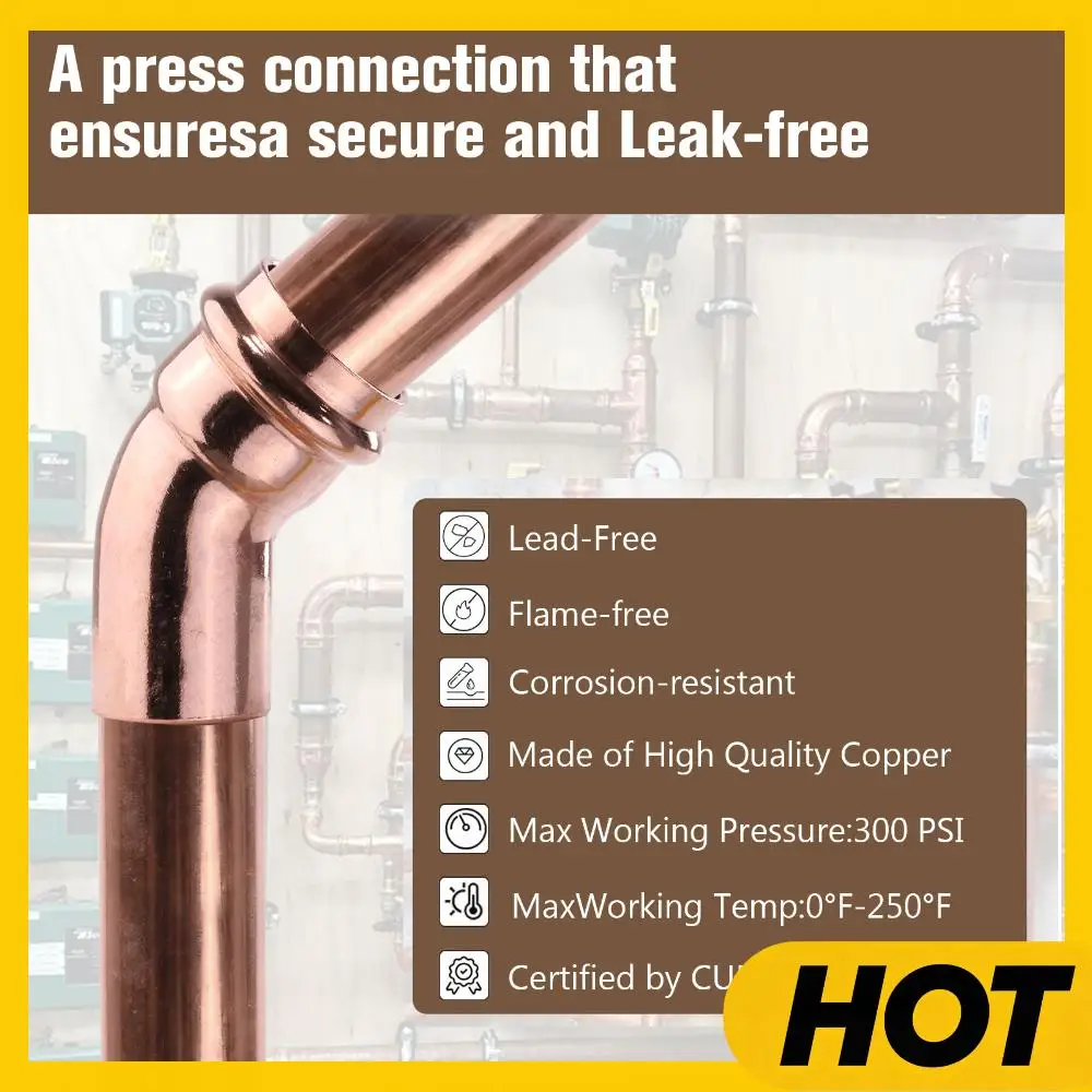 

Медные соединители для труб, герметичные медные фитинги, универсальные аксессуары для домашней сантехники