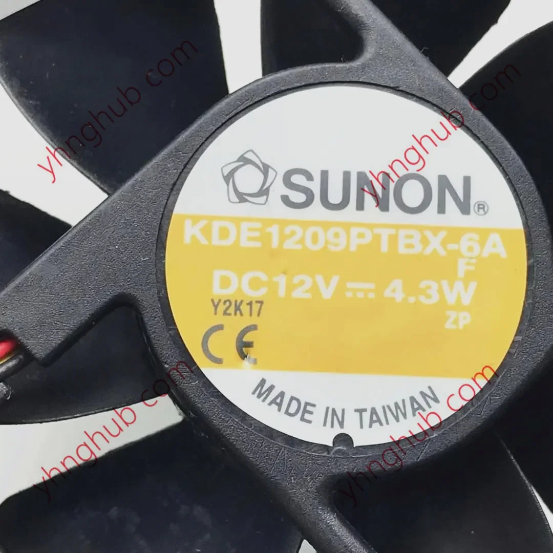 

SUNON KDE1209PTBX-6A DC 12 В 4,3 Вт 90x90x25 мм Серверный охлаждающий вентилятор