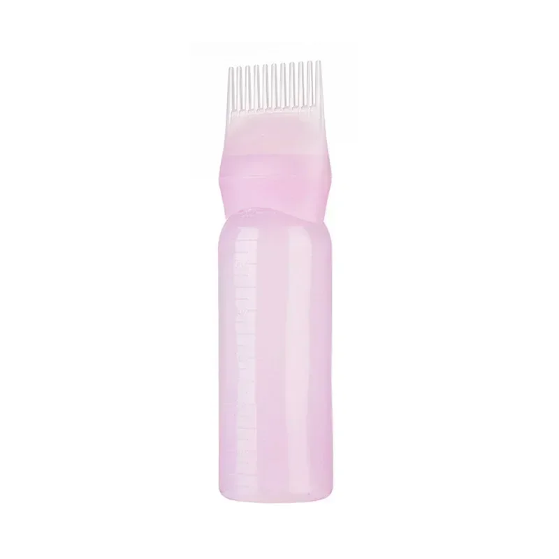 4 Color Salon Hair Oil Applicator Bottle Professional Hairdressing Dyeing Comb Bottles Barbershop Hairdresser Coloring Supplies