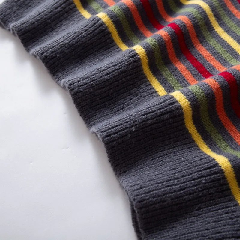 Novo outono inverno listrado camisola masculina pulôver casual jumper para masculino fino ajuste o-pescoço malhas pull homme tamanho M-XXXL sy0206