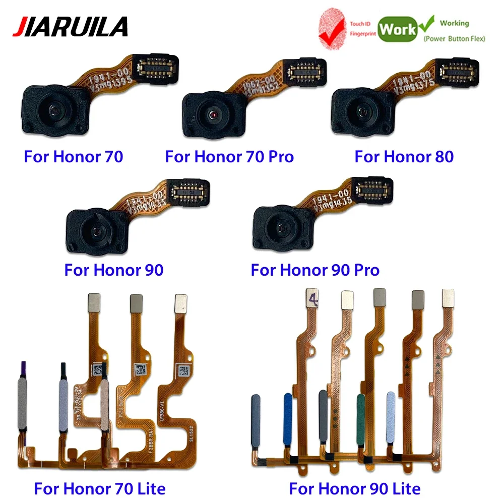 

Fingerprint Sensor Flex Cable With Power On Off Button For Huawei Honor 80 70 90 Lite 70 90 Pro Fingerprint Touch ID Flex Cable