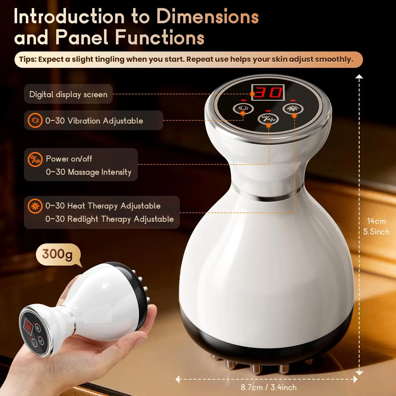 Lymphatic Drainage Massager with Microcurrent, Red Light, Heat & Vibration for Cellulite Reduction and Body Sculpting view 5