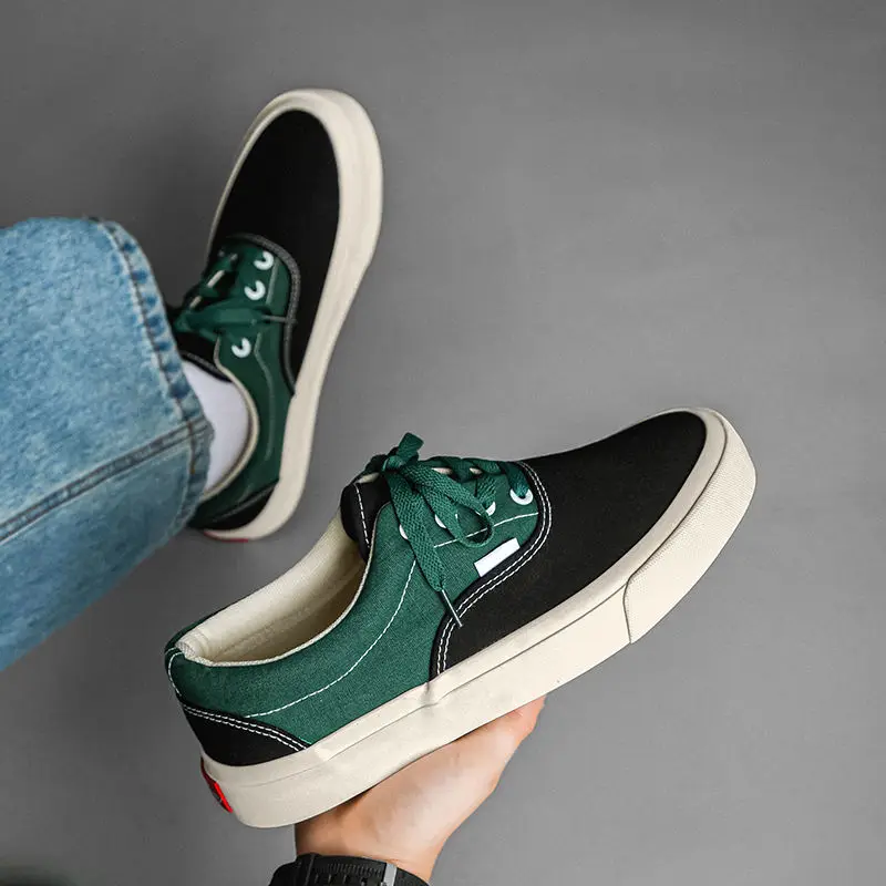 

Chunky Casual Canvas Shoes for Men Spring Autumn Walking Trends 2025 Retro Sneakers Designer Luxury Classic Original Man Shoe