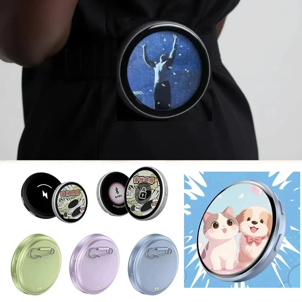 

Anime E-Badge Display Pin Dynamic Electronic Badge Anime Merchandise Digital Display Badge Dynamic Gift For Otaku Fans Friends