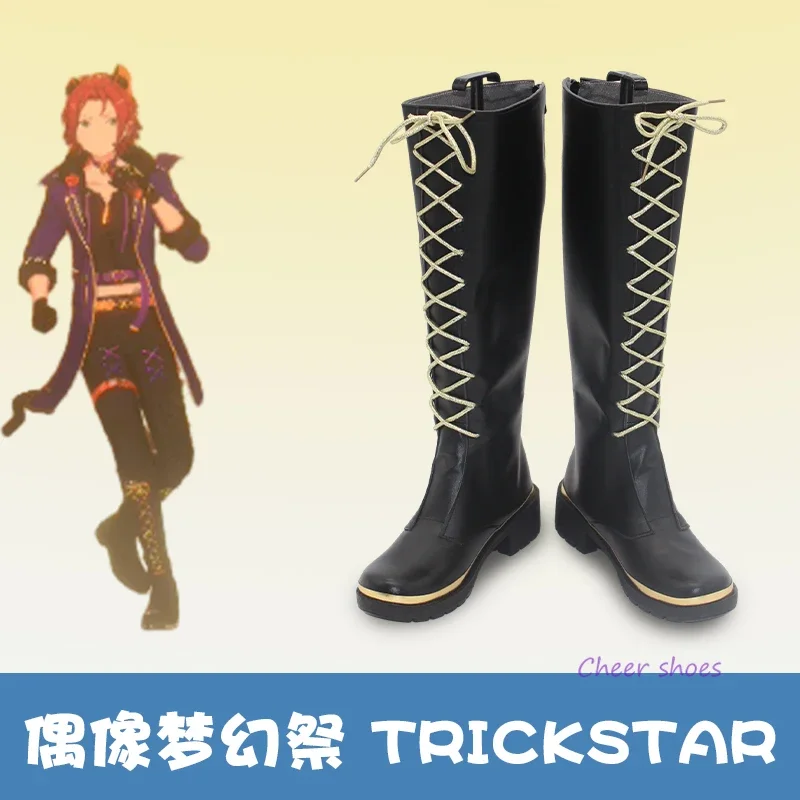 Trickstar Cosplay Boots Comic Halloween Shoes Trickstar Cosplay Costume Prop Ensemble Stars Cosplay Shoes for Men