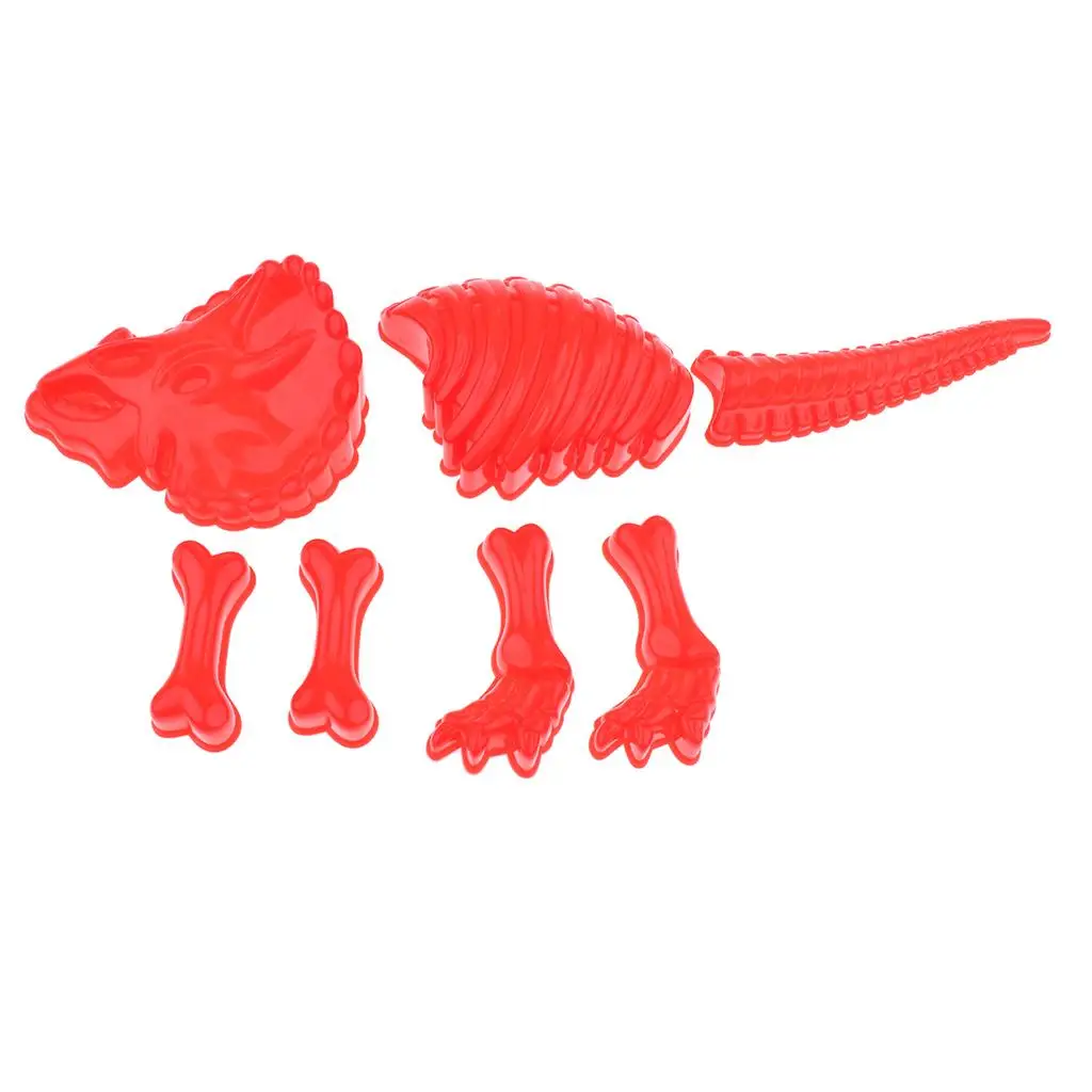 7 stks Creatieve Strand Speelset Dinosaurus Skelet Zand Mallen Kinderen Outdoor Speelgoed