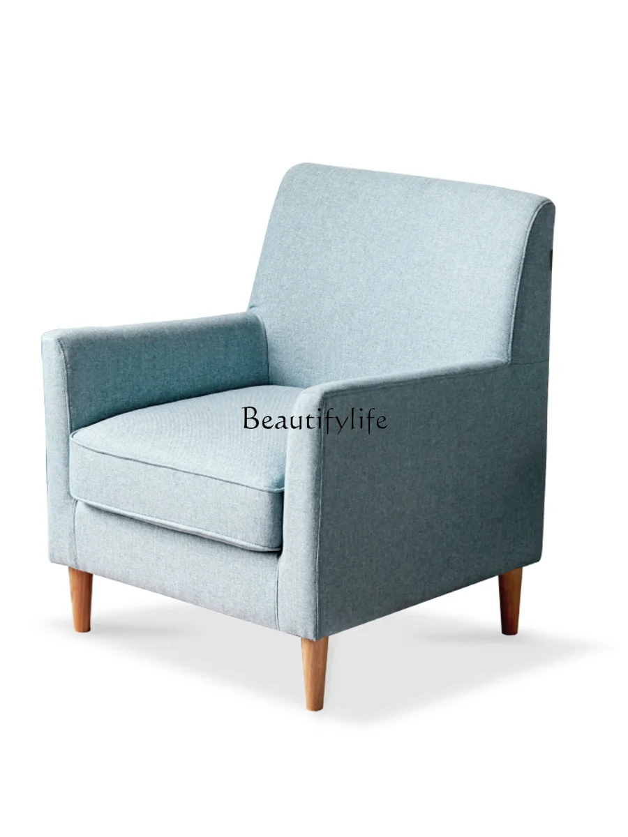 

Single Sofa Modern Minimalist Balcony Nordic Lazy Bone Chair Small Apartment Fabric Couch