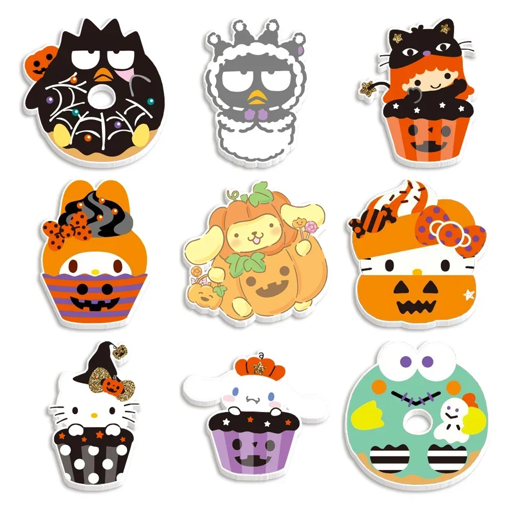 Halloween Cupcake Pumpkin Sanrio Kuromi Flat Resin Planar For DIY Earrings Phone Case Hair Bow 30 Pieces/lot