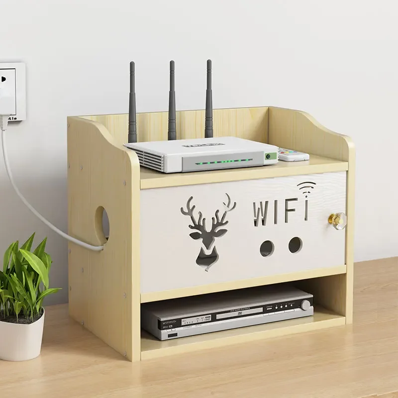 Router Storage Box Wifi Cat Remote Control Storage Rack Plug Bar Wire Strip Power Strip Decluttering Set-top Box Shelf