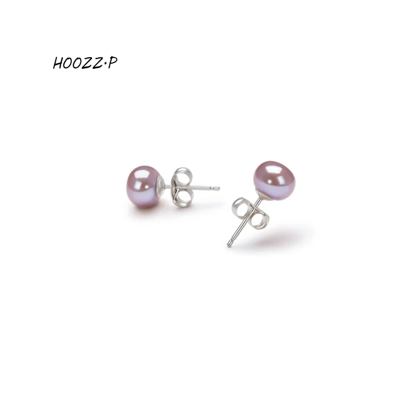 

HOOZZ.P Promotional items for Pearl Earrings Qualtitly 6-7mm White Black Pink Lavender Freshwater Cultured Pearl for Women Girl