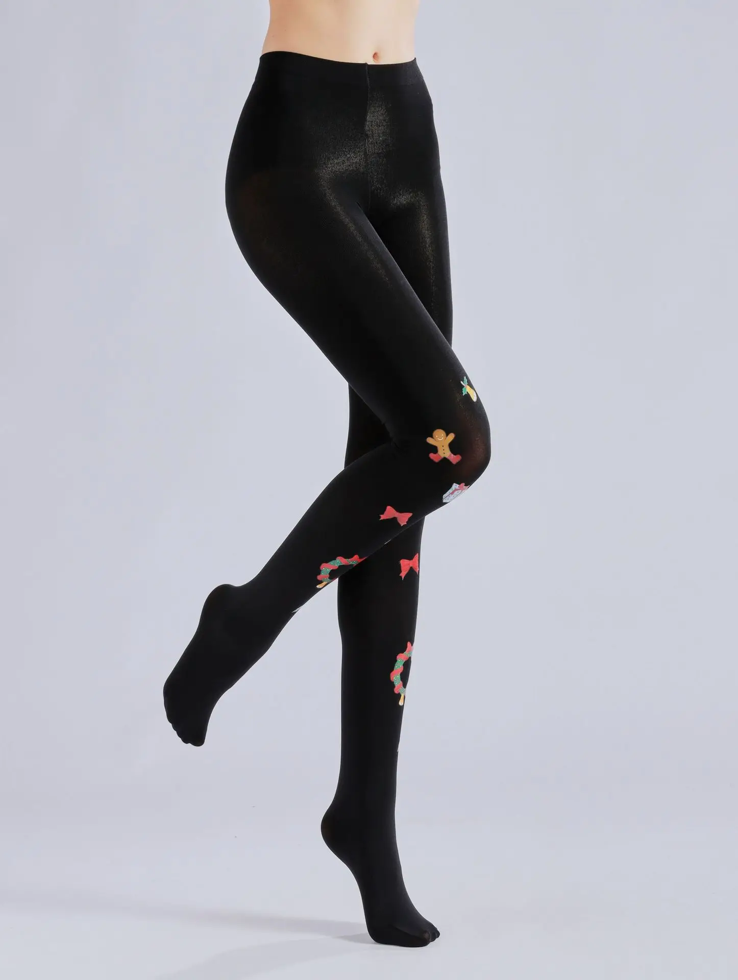 Meia-calça Fun Print com Gift Box, Padrão Seção Borboleta, Sweet Base Socks