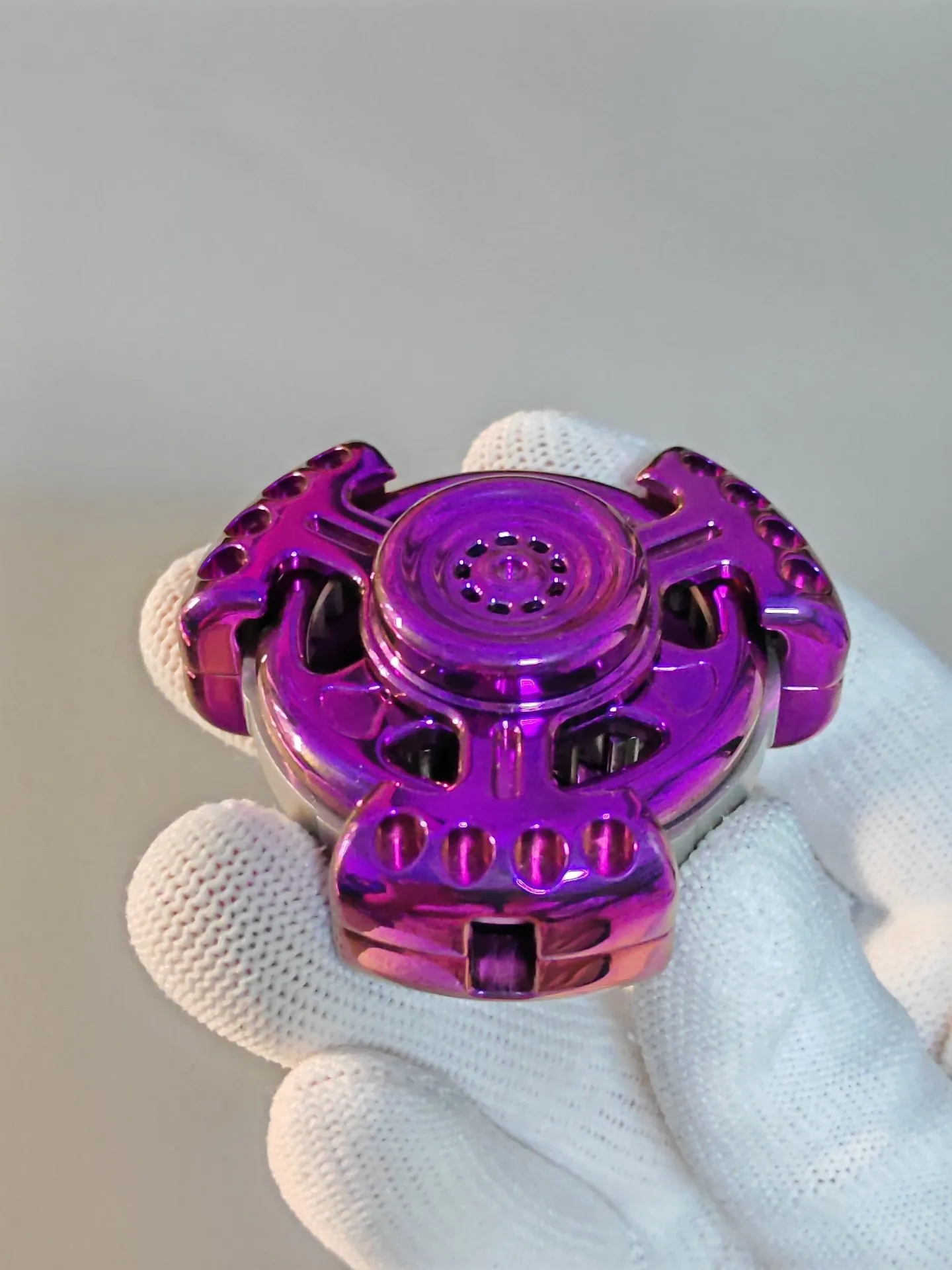 Used EDC T Max Zirconium Purple Curvature Engine + A Pair of Brand New Tungsten Copper Internal Rotations, with Hair Marks