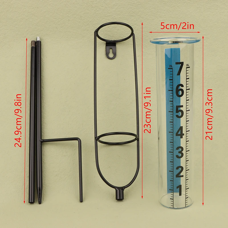 1 Set Garden Rain Gauge Freeze Proof Rain Gauge Outdoor Best Rated For Garden Deck Lawn With Large Numbers Adjustable Height