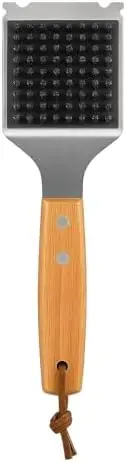 

Blue Smoke Grill Brush – Heavy Duty BBQ Cleaner with Steel Bristles & Wooden Handle – Grill Cleaning Tool