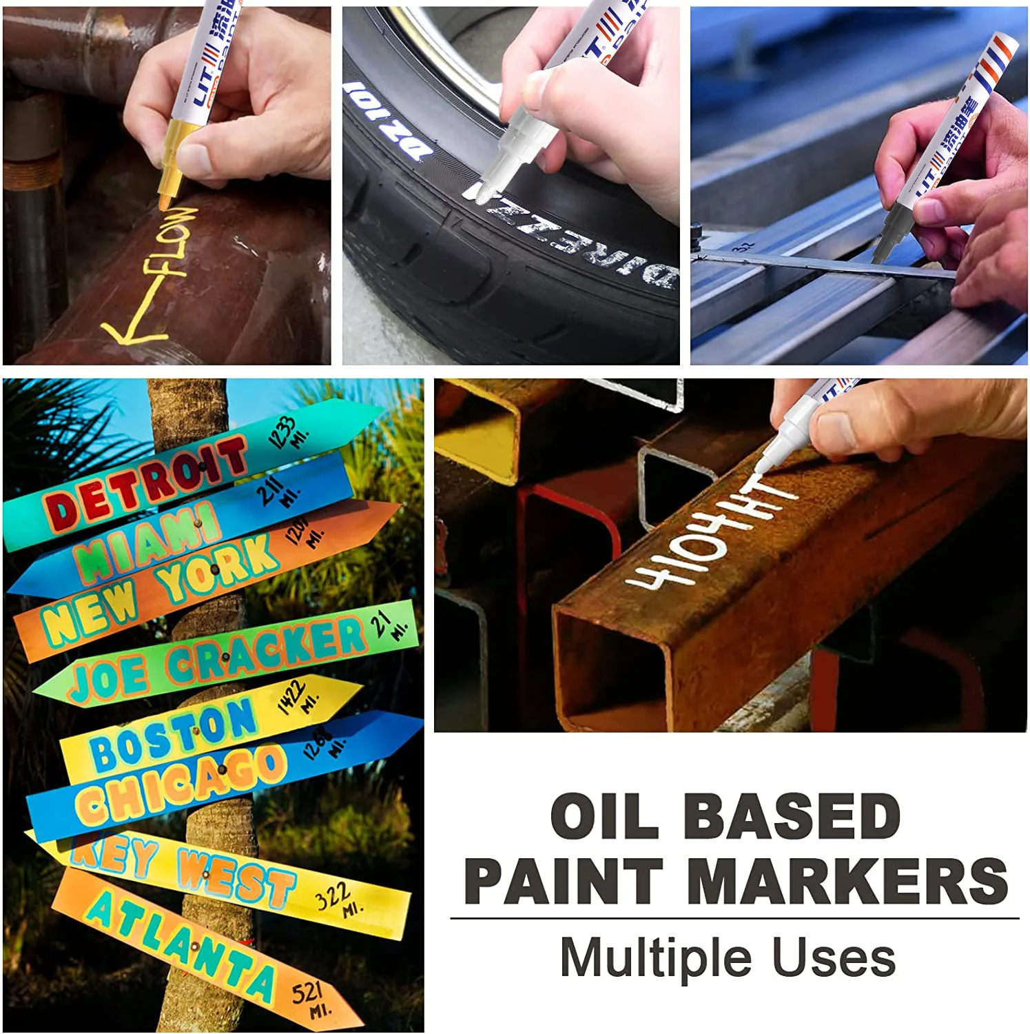 3PCS 마커 페인트 펜 자동차 스크래치 수리 펜 차량 타이어 마킹 빠른 건조 방수 다목적 청소 키트 필러 리무버