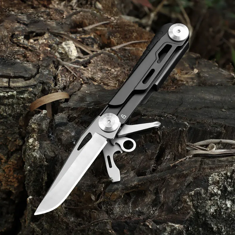 EDC's new popular product, convenient and multifunctional outdoor portable tool, black knife, outdoor survival mini fold