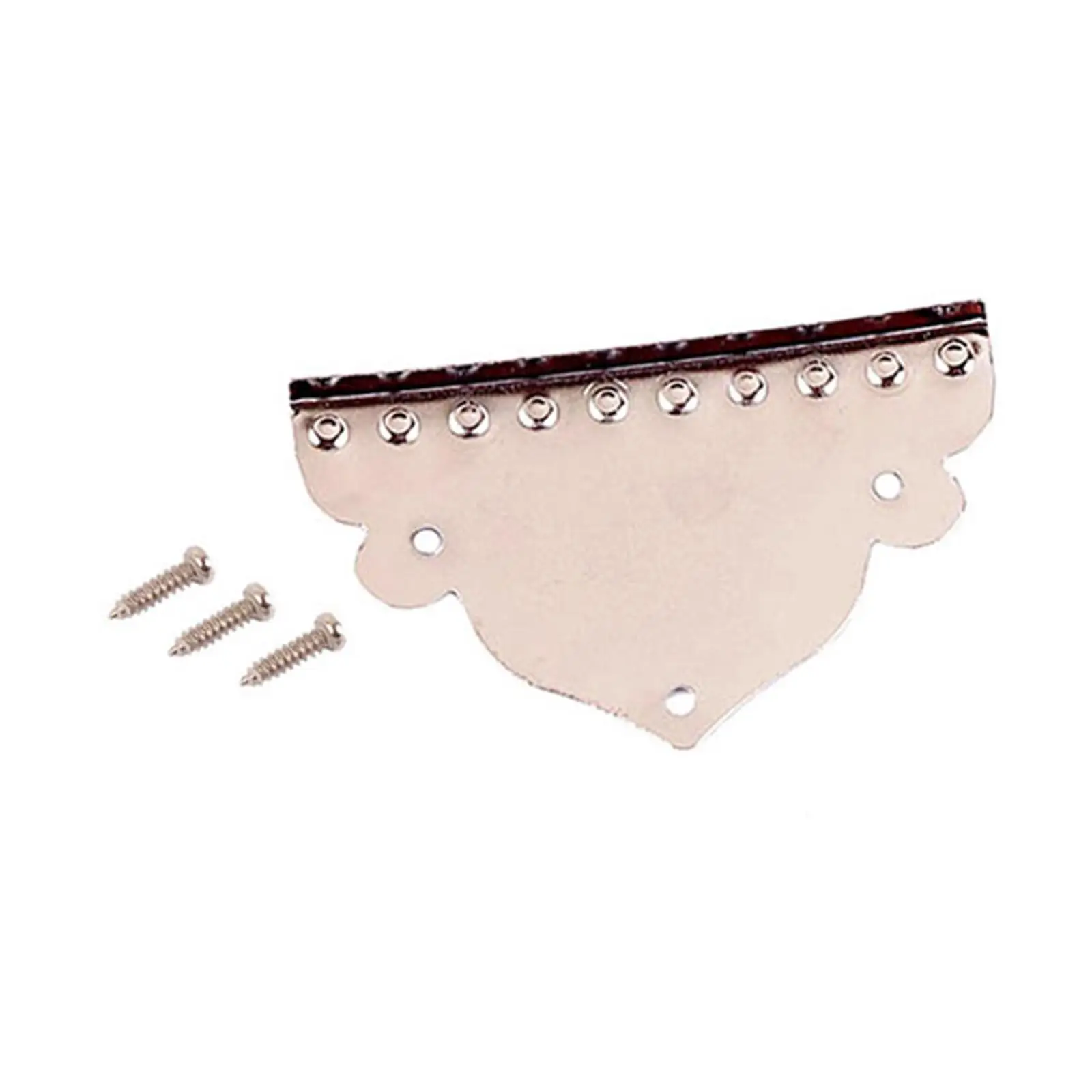 Picture 4: Mandolin Tailpiece Chrome Plated Replacement Cover Mandolin Guitar Part for 10 String Vintage Mandolin Accessories