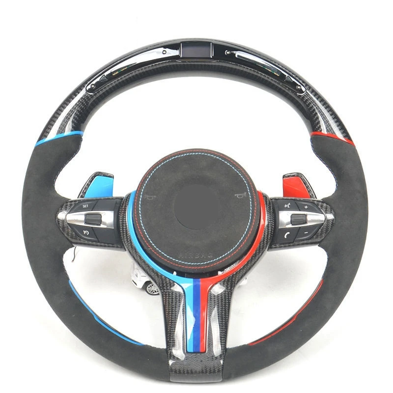 Custom Dashboard LED Carbon Fiber Steering Wheel For M2 M3 M4 M5 F10 F20 F22 F30 F32 F36 F90 E90 E70 For Bmw F10 Steering Wheel