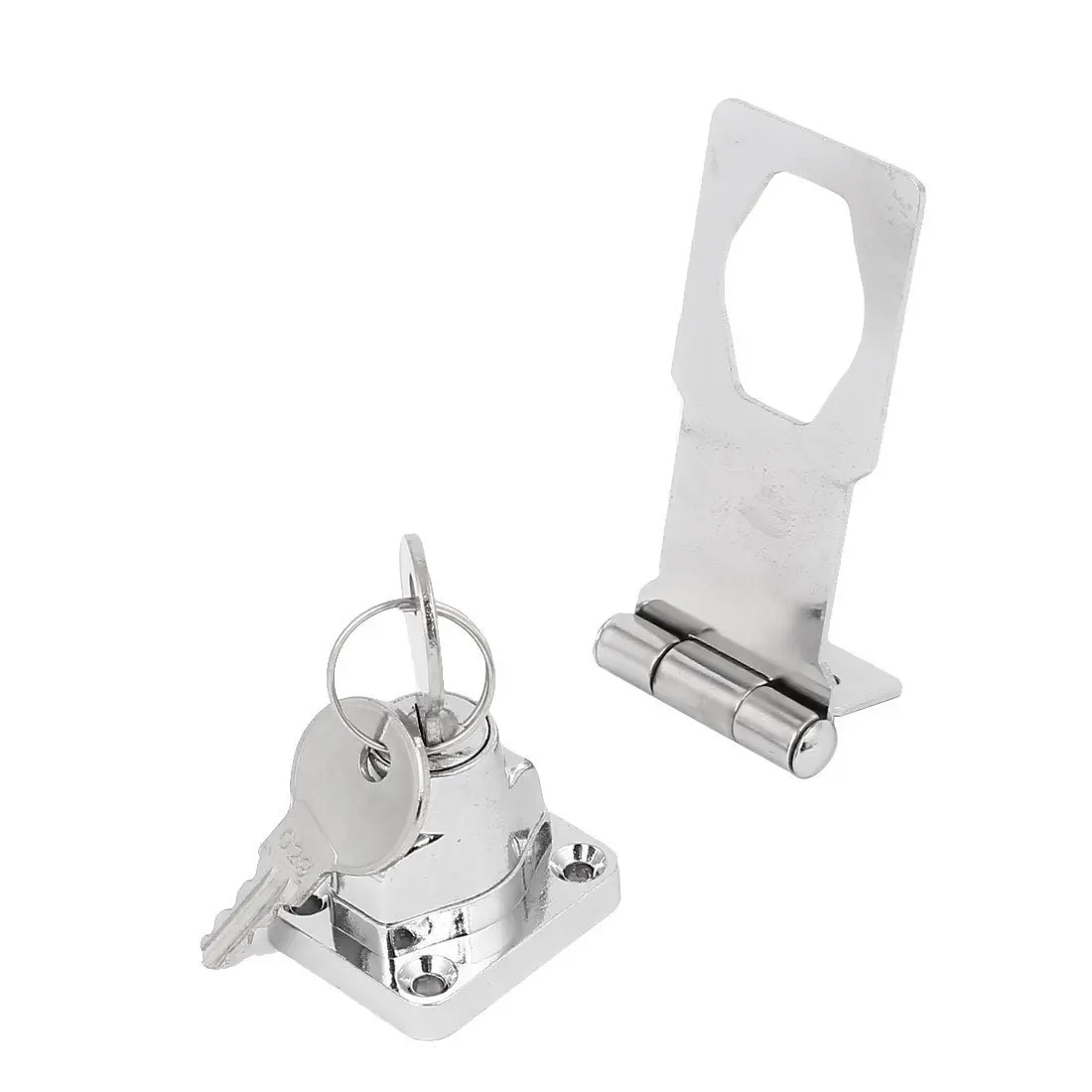 Kunci Laci Pengait Kunci Pintu Campuran Seng dengan Kunci Kait Engsel Dapat Dilipat untuk Lemari dan Pintu Gudang untuk Pemasangan 180 Derajat