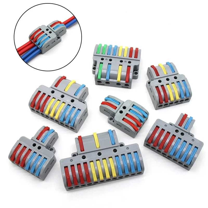 5/10/50/100pcs Push-in Electrical Wire Connector Terminal Block Universal Fast Wiring Cable Connectors For Cable Connection