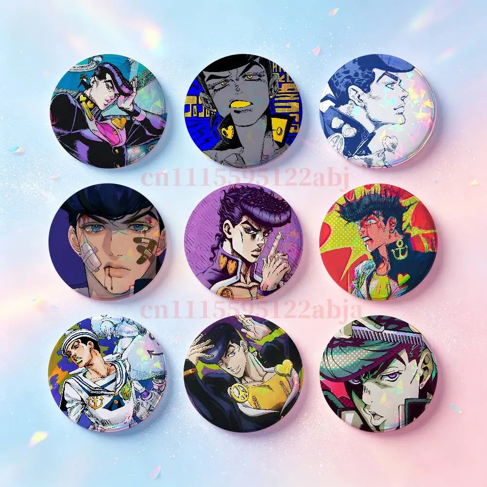 J-Josuke J-JOJO Badges 25 32 44 58 75 mm Round Customizable Wholesale Fan goods Self-made fan freebies